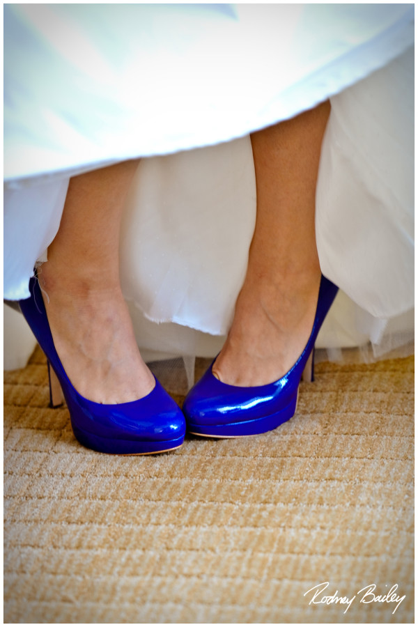 Blue shoes for brides