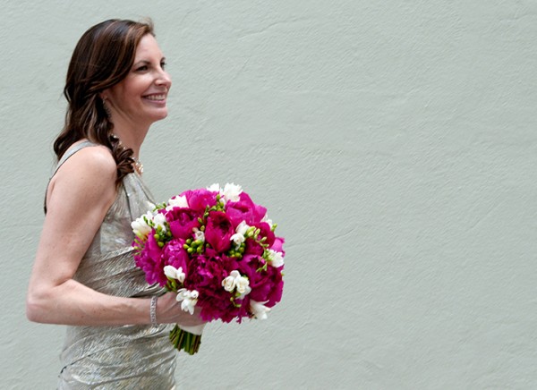 Decatur House Wedding with the bride and her bouquet in Washington, DC