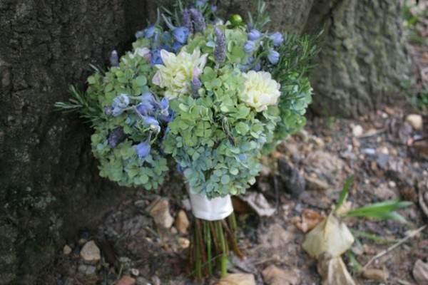 Local Green Bridal Bouquet for Videographer Jessica Piscitelli