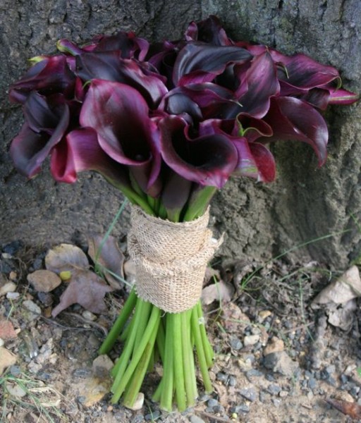 Purple mini calla lily calla lilies bridal bouquet