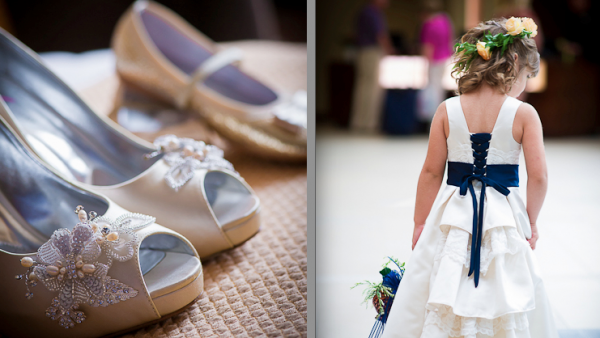 Carnegie Institute for Science DC Wedding - Shoes and Flower Girl