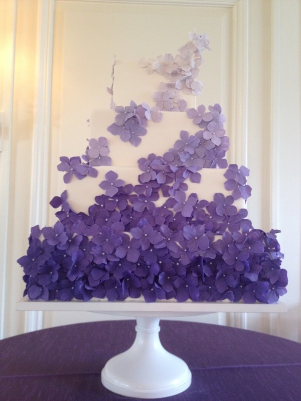 Maggie Austin Purple Hydrangea Cake