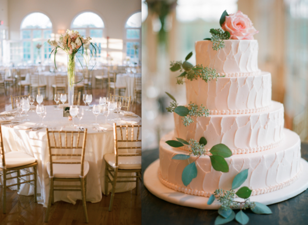 Morais Vineyards wedding reception and cake decor by Elegance & Simplicity, inc.