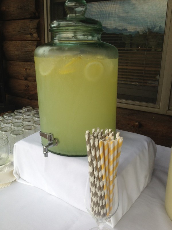 Straws and lemonade and mason jars at Seneca Creek