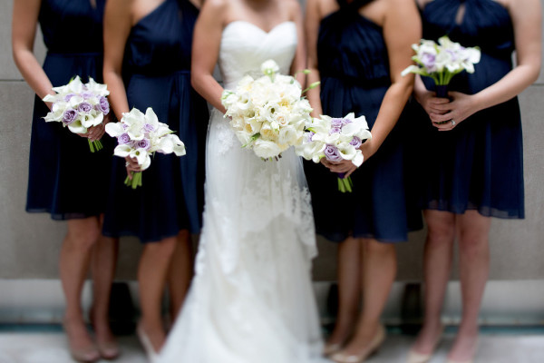 Bridal and bridesmaids bouquets