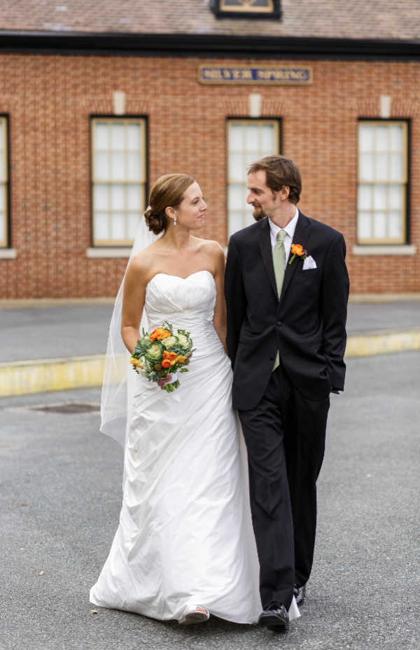 Bride and Groom at Silver Spring Civic Center