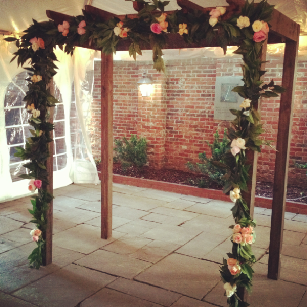 Reclaimed wood trellis