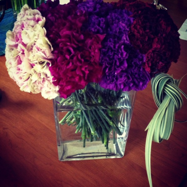 purple floral delivery