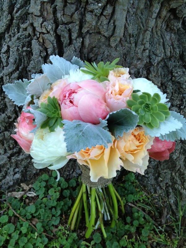 Peony bridal bouquet 