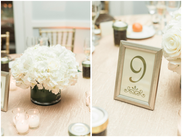 Annapolis wedding deign with white centerpieces by Elegance and Simplicity