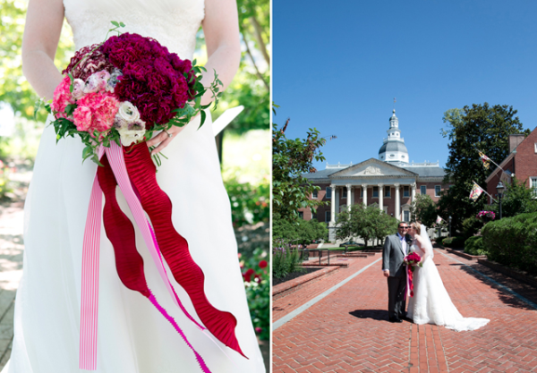Chesapeake Beach Club Wedding with flowers by Elegance and SImplicity