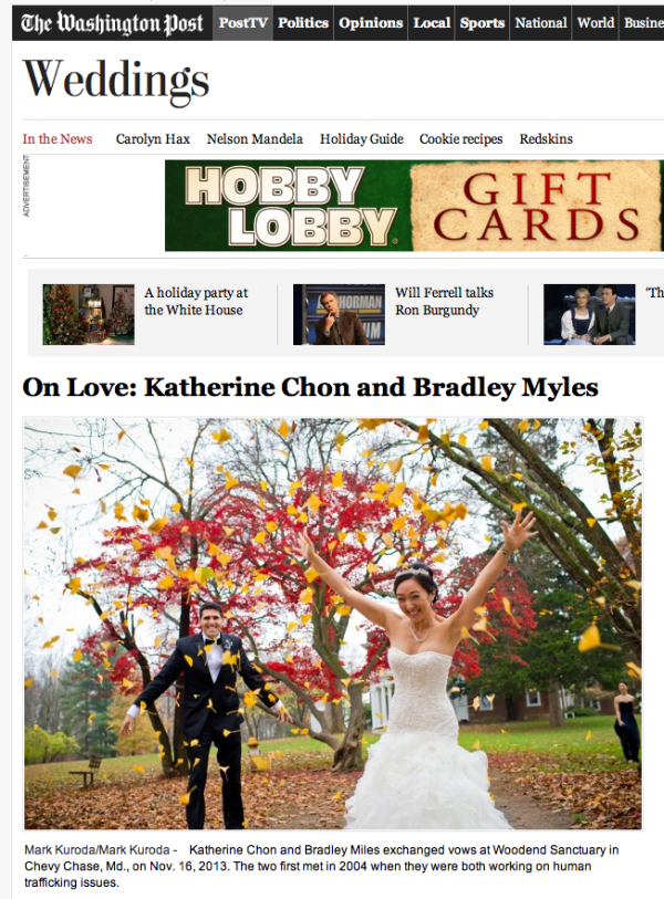 Washington Post Featured Wedding