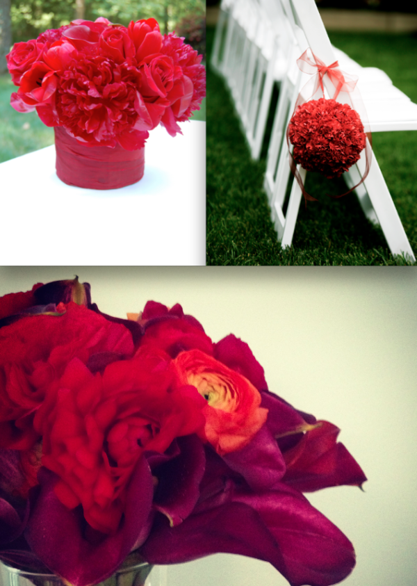 Red wedding inspiration board