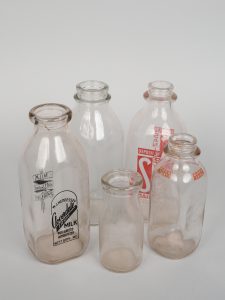 Antique Milk Bottles for rustic centerpieces