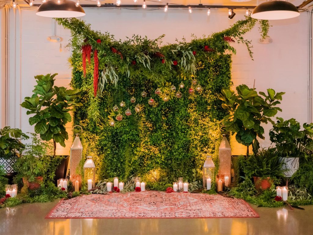 Plant backdrop for ceremony in Washington, DC